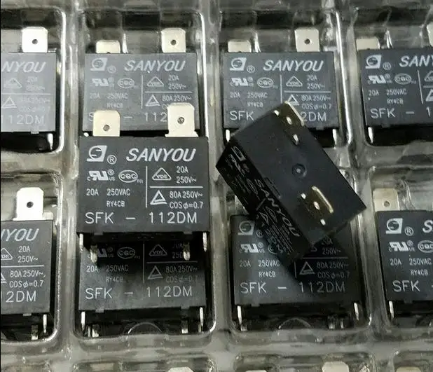 Бесплатная доставка новый чип SFK 112DM HF102F 12VDC G4A 20A 250VAC 50 шт./лот|20a relay|relay 50pcsrelay 20a |
