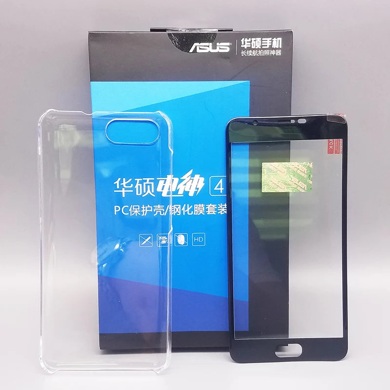 

Original phone case for ASUS zenfone 4 max plus X015D Ultra Thin Transparent Case+ Glass Screen Protector cover