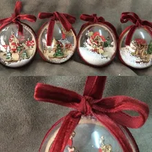 2 шт Рождественские елочные украшения для дома прозрачные пластиковые рождественские шары украшения для елки Рождественский шар прозрачный декор для вечеринки