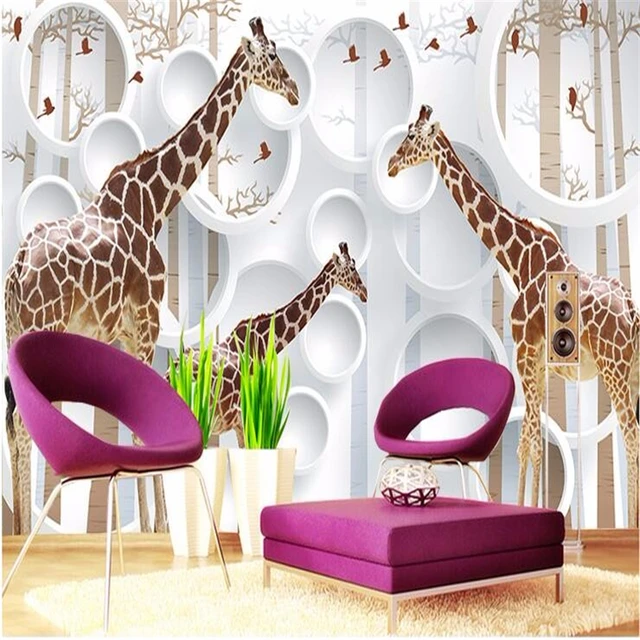 fond d'ecran 3d girafe