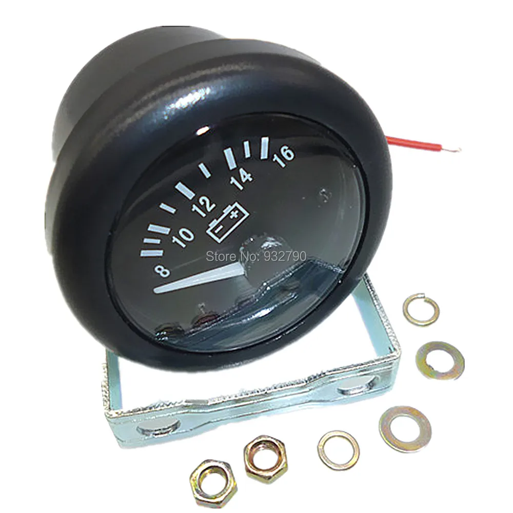 12v 2" 52mm Mounting Holes Volt Test Voltage Meter Gauge Voltmeter Boat
