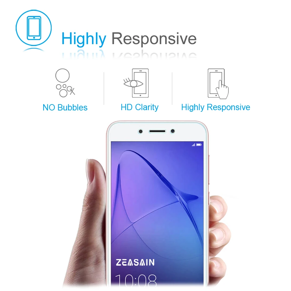2 Pack Original ZEASAIN Tempered Glass Screen Protector For Huawei Honor 6A 6 A Honor6A 2.5D 9H Toughened Protective Glass Film (5)