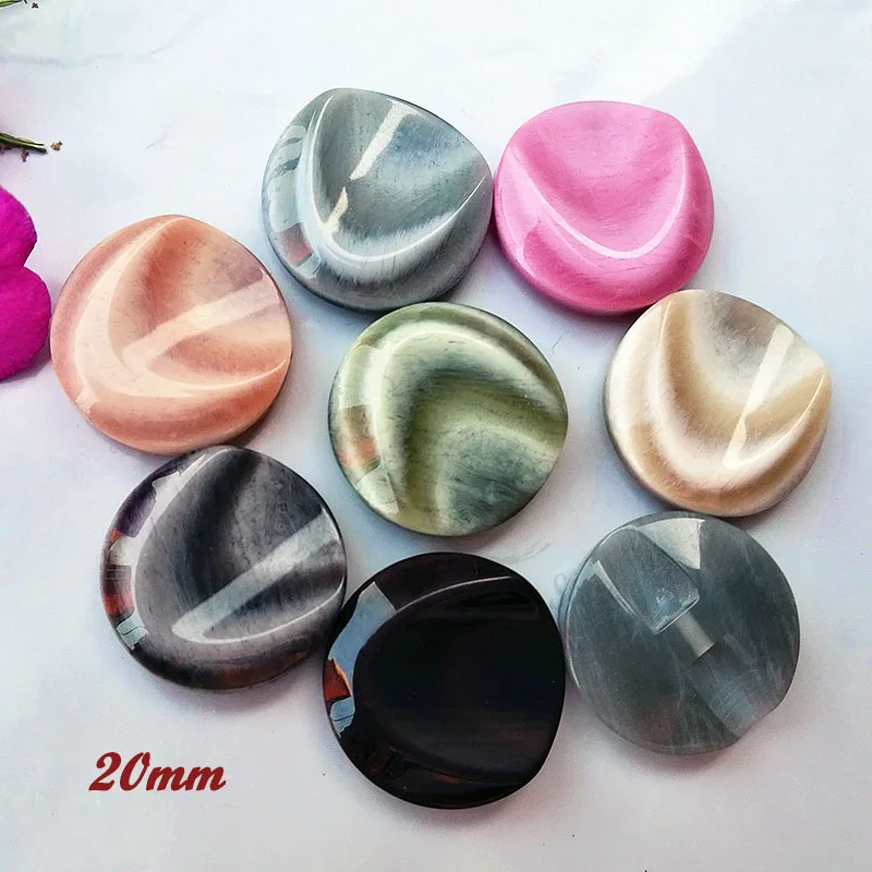 

48pcs 20mm Mixed color high quality Ripple fashion coat buttons women woolen jacket coat dress jacket buckle loose buttons