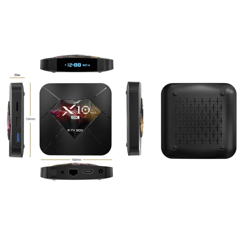 ТВ приставка R TV BOX X10 PLUS Android 9 0 Smart Allwinner H6 UHD 4K 4 Гб + 64 Гб/32 ГБ 2 4G WiFi USB3.0 H.265 VP9