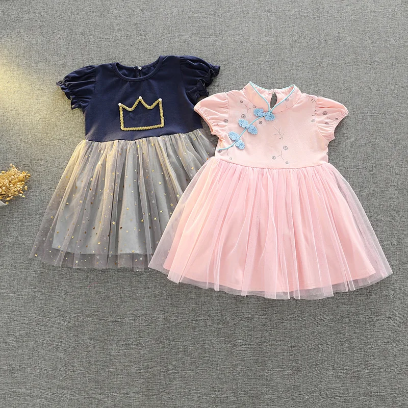 Г. Летние платья для девочек для костюмированной вечеринки, вечерние, свадебные платья Cheongsam, кружевное платье принцессы Одежда для маленьких девочек Детские платья для девочек