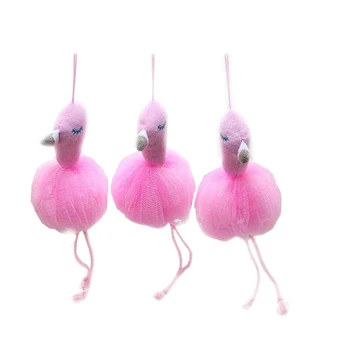

Quail 3 pcs Flamingo Bath Ball / Body Cleaning Mesh Shower Wash Product / Ball Bath Towel