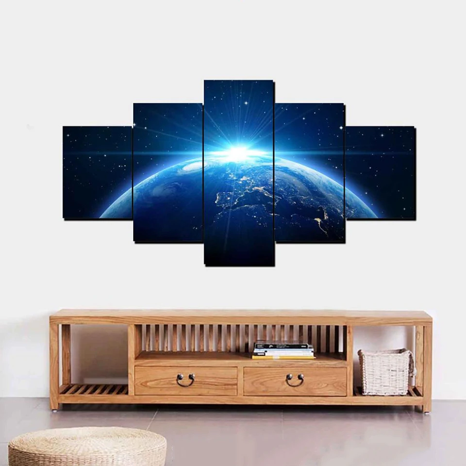 HD Top Rated Wall Art For Home Decor Modular Earth Paintings