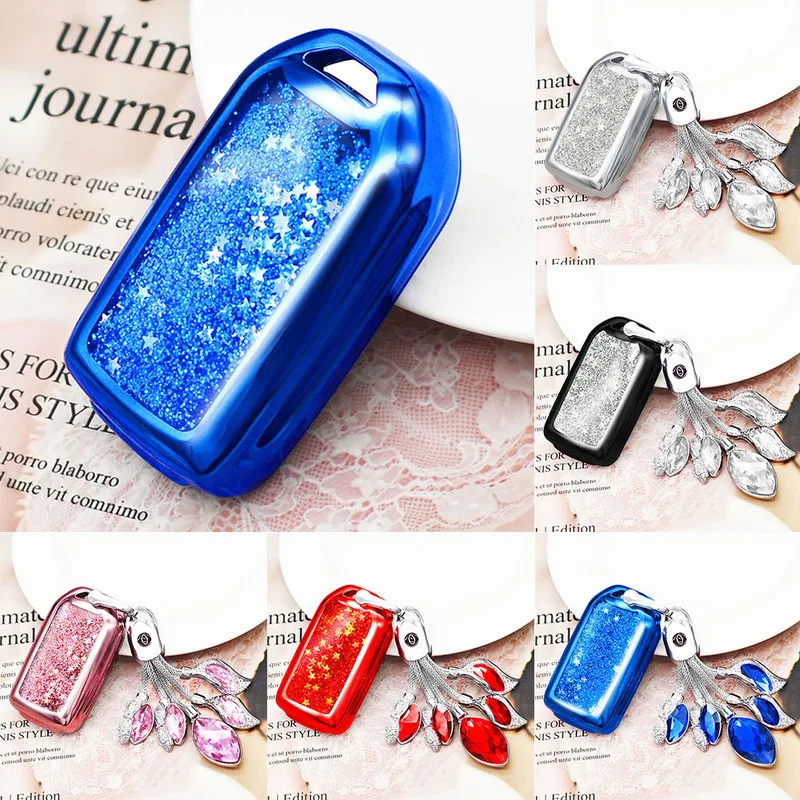 

Quicksand TPU Car Key Case Key Ring for Honda 18 for Accord CRV Crown Road Bin Chi Xrv CivicTen Generation