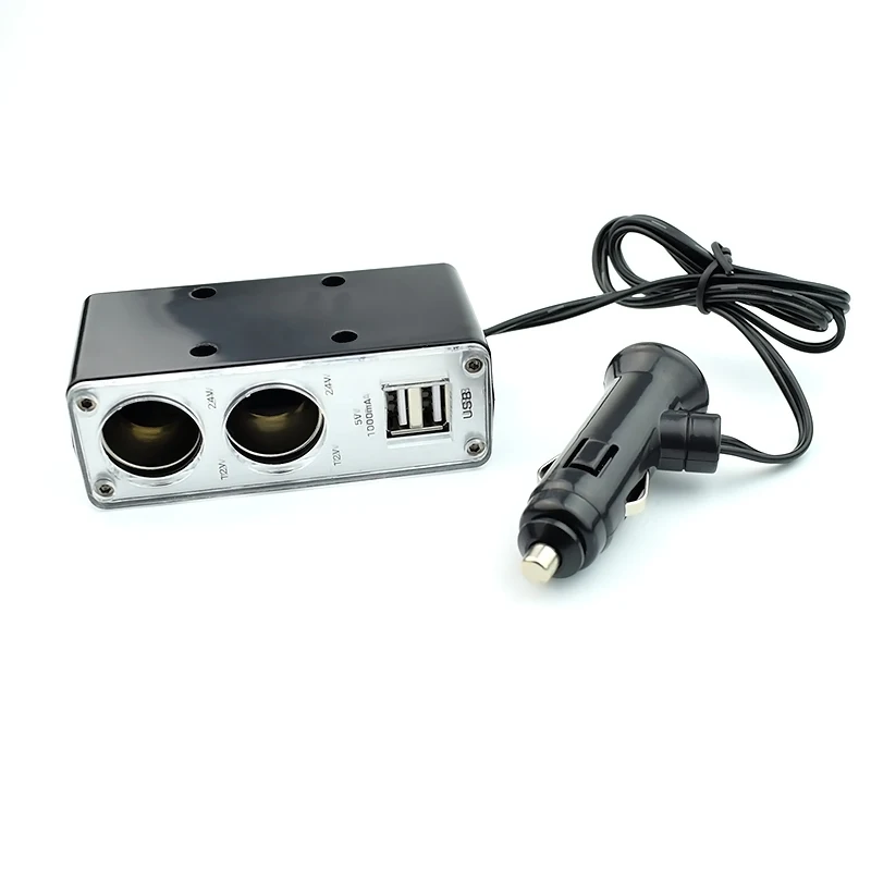 Переходник USB JUEFAN для зарядки в машине 4 1 с прикуривателем мобильных телефонов GPS