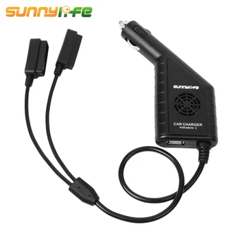 

SUNNYLIFE 3 in 1 Car Charger Charging with USB Port for DJI MAVIC 2 Pro Zoom Drone Battery Mobile Phone Tablet Accessories