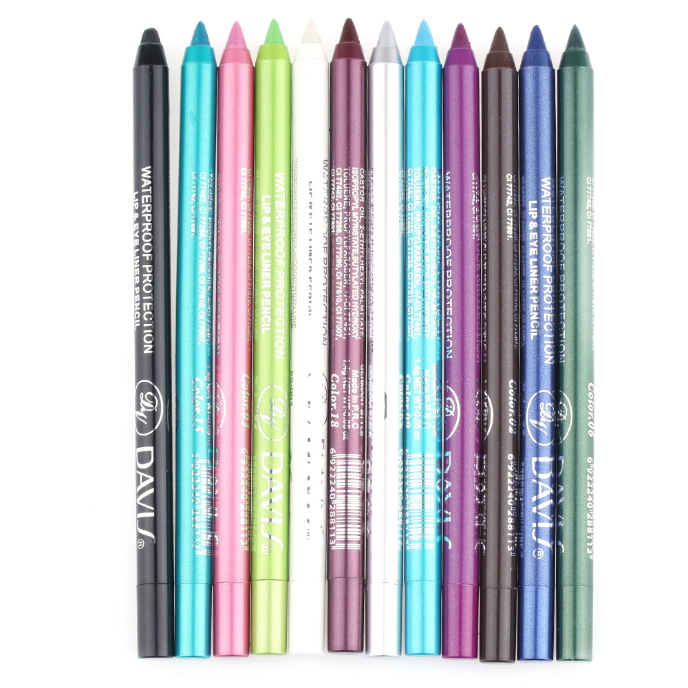 

1PC Waterproof Long-lasting Eyeliner Pencil Colourful Pigment Eye Liner Pen Eye Cosmetics Makeup Tools Twelve Colors For Choose