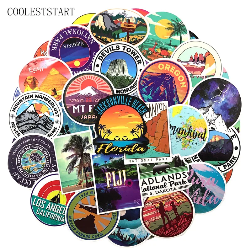 

50-100Pcs/Pack Outdoor Travel Graffiti Stickers For Laptop Refrigerator Motorcycle Bicycle Suitcase Skateboard Toys Sticker