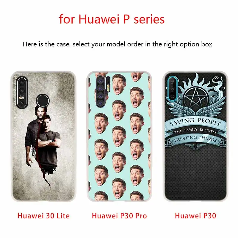 Мягкий чехол для Huawei P40 P30 P20 Pro P10 Lite e Plus P Samrt Z 2020 2019 Supernatural Jensen Ackles|Бамперы| |