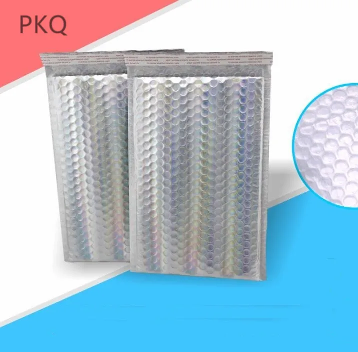 

10pcs Bubble Mail Envelope Shipping Bag Silver /Green Bubble Mailer Self Seal Padded Envelopes Small Jewelry Packaging Pouch