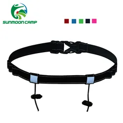 Unisex Reflective Running Race Number Belt Waist Pack Bib Holder Day Belt For Triathlon Marathon Cycling Motorcycle 6 Gel Loops
