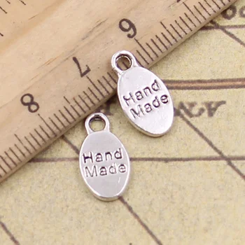 

20pcs/lot Charms Plates Hand Made 15x8mm Tibetan Pendants Antique Jewelry Making DIY Handmade Craft For Bracelet Necklace