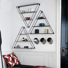 Collalily, американский стиль, скандинавские настенные держатели для хранения, металлические, геометрические, треугольные, Современная дизайнерская вешалка, коридор, рельс, bookrack