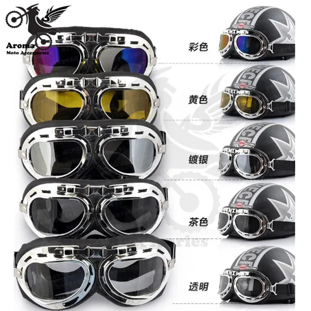 Argent Rétro Jaune Multi Objectif Moto Lunettes De Soleil Raf Pilot