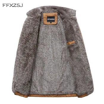 

2018 Men's Winter Jacket Men PU Leather Motorcycle Warm Jackets Plus velvet Windbreaker Male Casual Long Coat 3XL Add wool warm