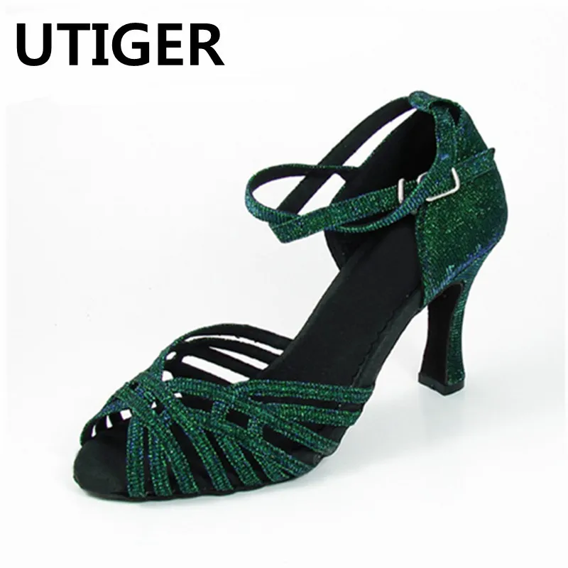 Женские туфли для латинских танцев; Обувь для бальных танцев; женские вечерние туфли для самбы с мягкой подошвой на высоком каблуке 6 см 7 см 8 см