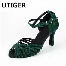 Женские туфли для латинских танцев; Обувь для бальных танцев; женские вечерние туфли для самбы с мягкой подошвой на высоком каблуке 6 см 7 см 8 см