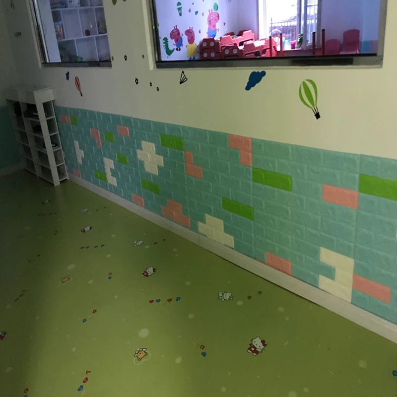 70x77 см DIY 3D настенная наклейка s PE пена Safty домашний декор обои Настенный кирпичная