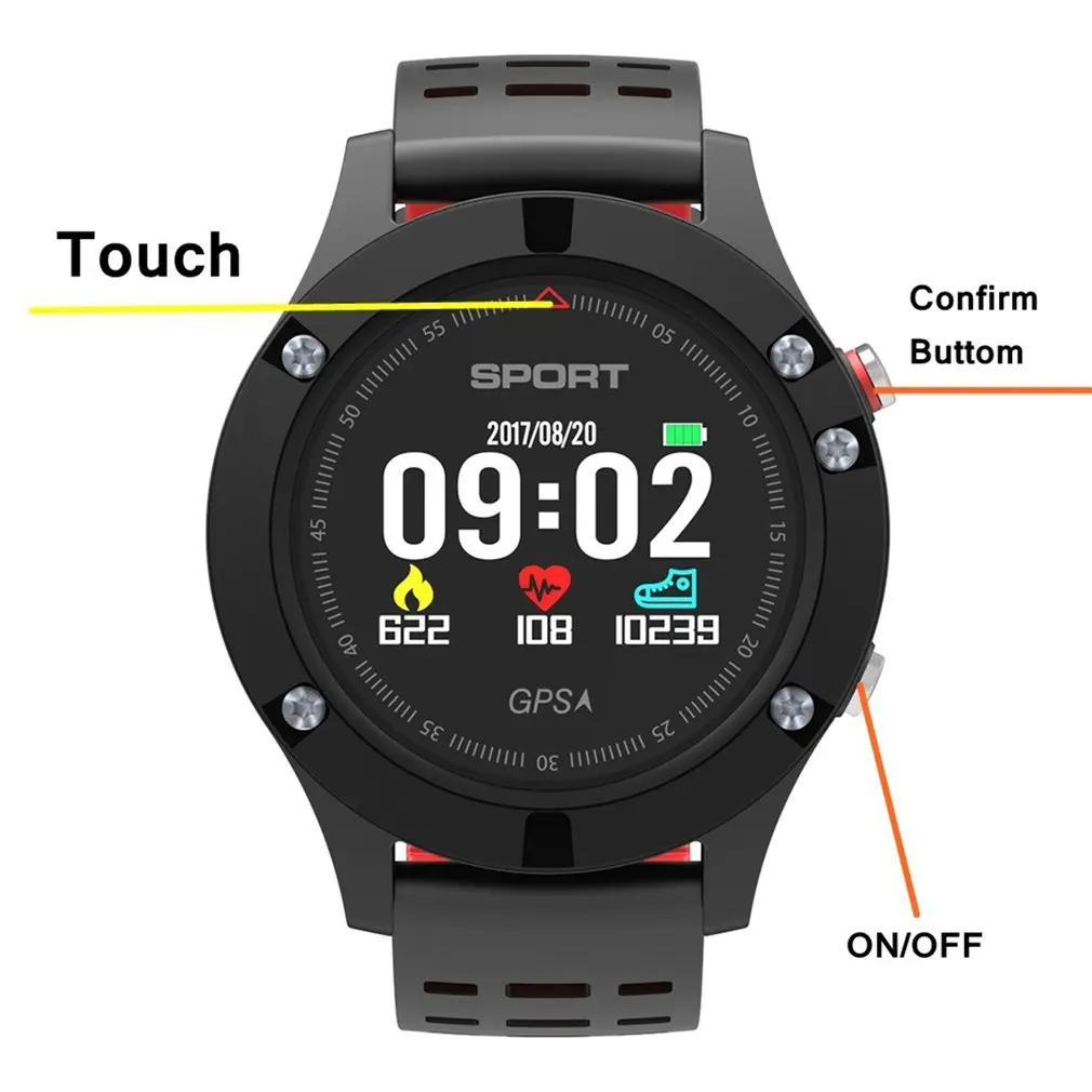 Men F5 GPS Smart Watch Altimeter Thermometer Bluetooth 4.2 Multi-Sport Mode Outdoor Sports Wearable Devices For IOS Android