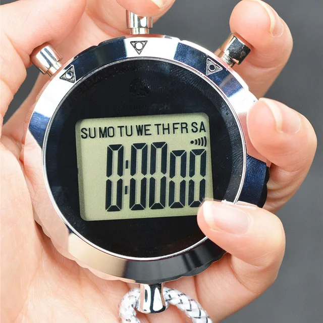 antimagnetic chronograph metal digital timer stopwatch sports
