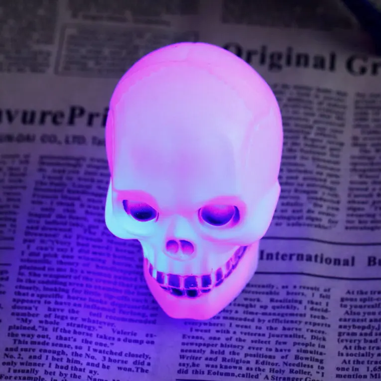 

ICOCO change colorful light Flash LED Skull Night Lamp Decoration Gift Favor Worldwide Stock Offer