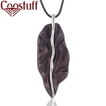 

Hotsale Sandalwood Necklace women with Leaf Pendant necklaces & pendants Vintage Jewelry Wholesale collares mujer colar choker
