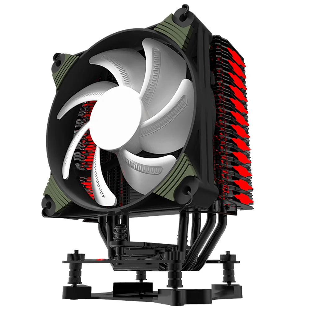 Aigo K4 RGB 4 Heatpipes Silent CPU Cooler Radiator With 120mm LED PWM Fan For INTEL and AMD Full
