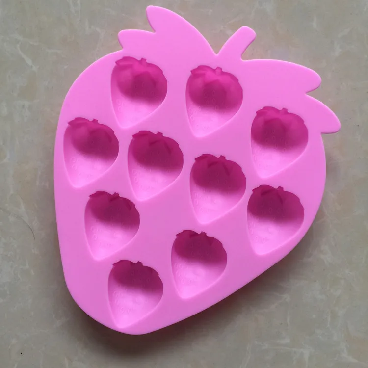 Wholesale Soap Chocolate Mold strawberry silica ice cube mold Handmade Cake Making Craft Soap Silicone Mould