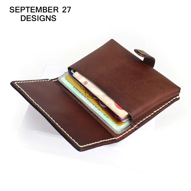 Buy Business Card Holder Genuine Cow leather Vintage