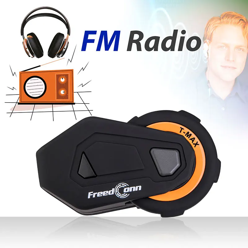 2 шт FreedConn T-max мотоциклетный шлем Интерком 6 всадников Bluetooth гарнитура с fm-радио Moto Intercomunicador