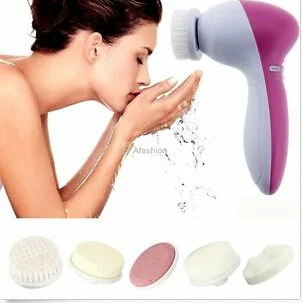 

Deep Clean 5 In 1 Electric Facial Cleaner Face Skin Care Brush Massager