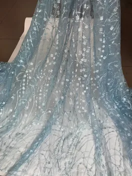

Embroidered Net Fabric with beads With super Quality Sophia-10.1412 African Tulle Lace Fabric For party Dress