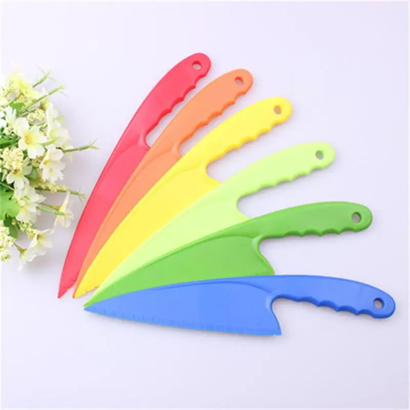 1PC Kitchen Lettuce Serrated Knife Plastic Blade Slice Cake Bread Cook