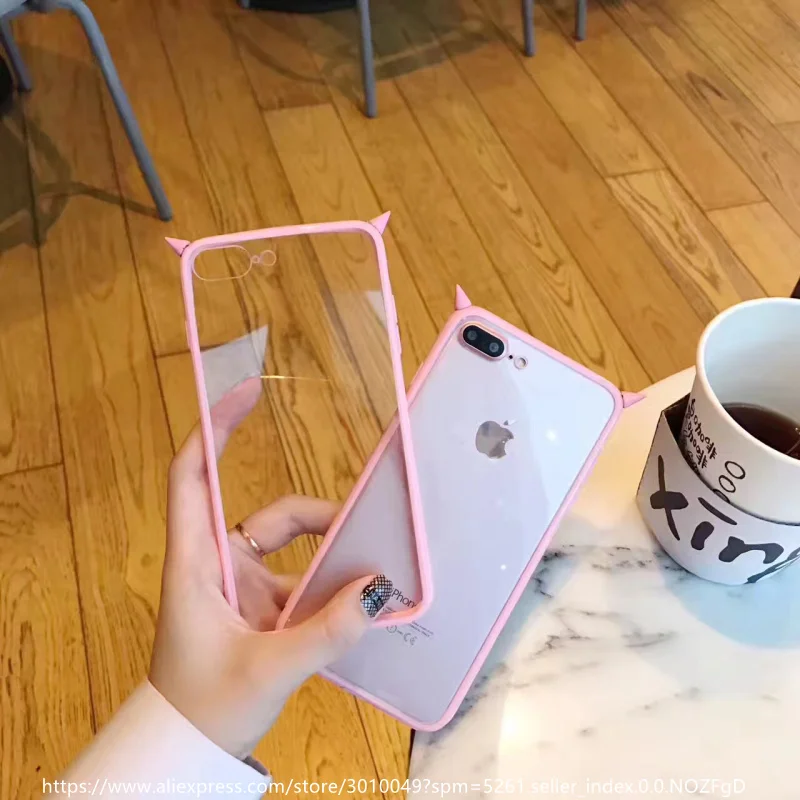 Personalised Phone Case For iphone 7 8 Plus Little Devil Horns