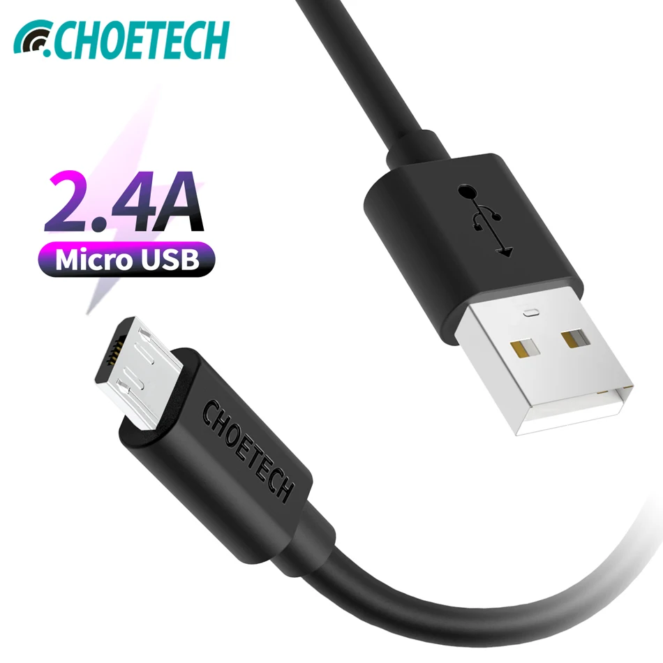 Micro Usb, оригинал кабели CHOETECH Usb 2,0 Быстрая зарядка данных зарядное устройство кабель 1 м 0,5 для Xiaomi планшеты huawei мобильного телефона - изображение