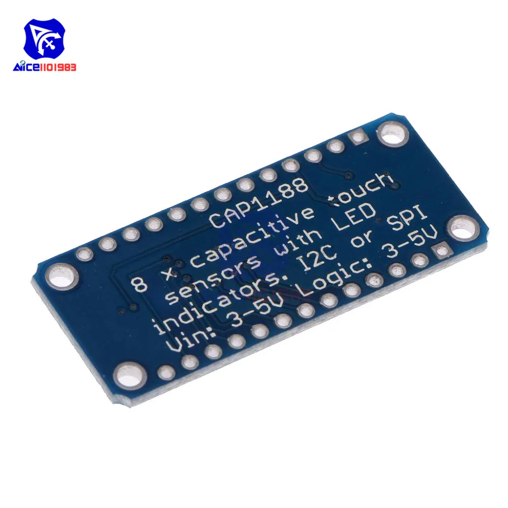 Емкостный сенсорный датчик CAP1188 с 8 кнопками Модуль разрыва SPI I2C Captouch LED для