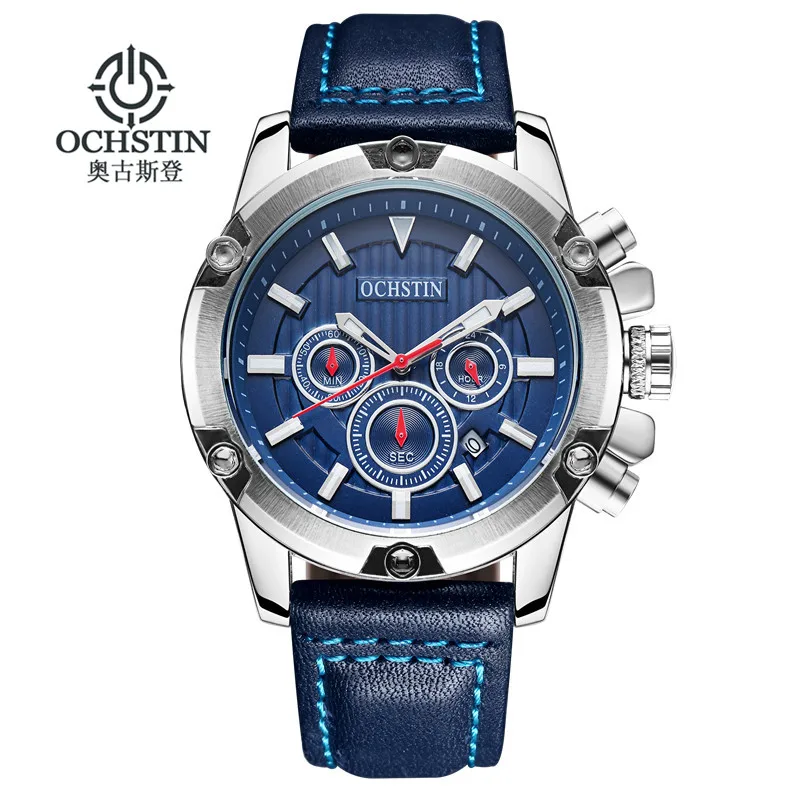 OCHSTIN 2016 Топ бренд спортивные мужские часы модные большой циферблат хронограф