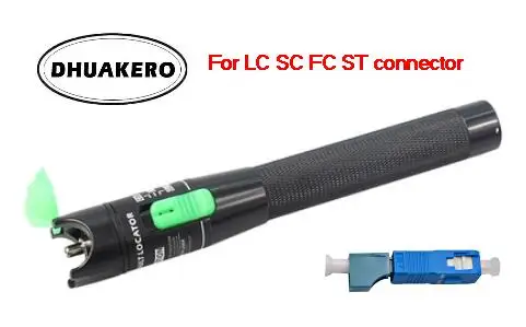 free shipping AB17C2 FTTH Optical Fiber red laser visual fault locator 20mw 20km pen with LC female to SC male adapter | Мобильные