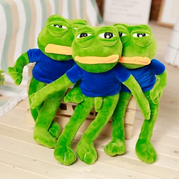 

43cm Cute Magic Facial Expression Frog Sad Frog Plush Stuffed Toys Christmas Birthday Gifts For Children Frog Stuffed Dolls