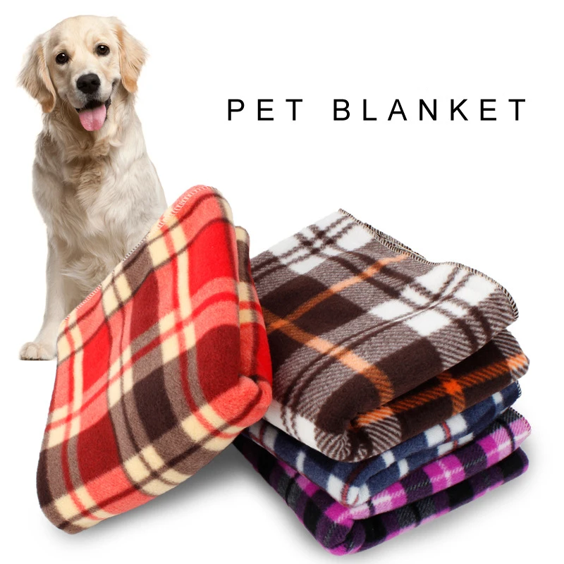 

Dog towel absorbent Pet blanket plaid Cat bath towel Warm Puppy Blanket Fleece pet mat Winter Dog Bed Mats for small large dogs