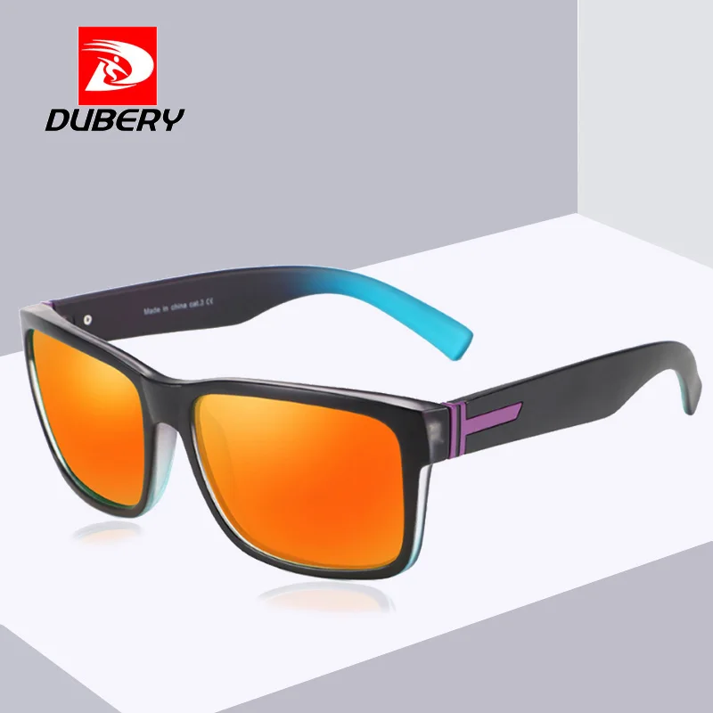 DUBERY Square Sunglasses Men Polarized UV400 High Quality Polaroid Lens
