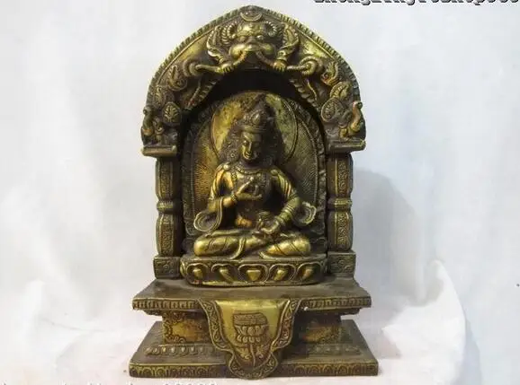 

10"Tibet Buddhism Pure Bronze Gold Vajradhara Kwan-Yin Buddha Statue