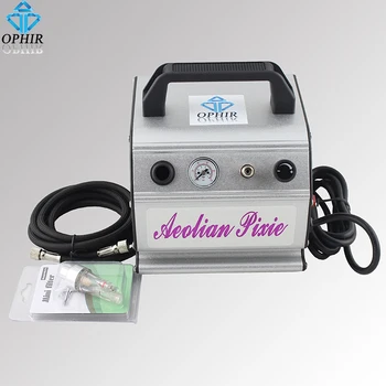 

OPHIR 110V,220V Mini Air Compressor Set for Airbrushing Tattoo Body Paint Makeup Nail Art Hobby Cake Decoration _AC088
