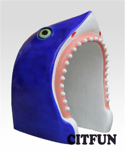 theme park figure fiberglass Shark mouth door CIT HY025in Playground