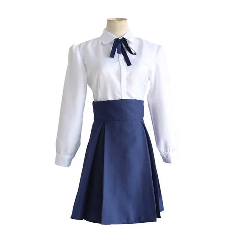 

fate stay night saber Cosplay skirt Costume uniforms for Women Gift shirt+skirt+bow tie+bowknot