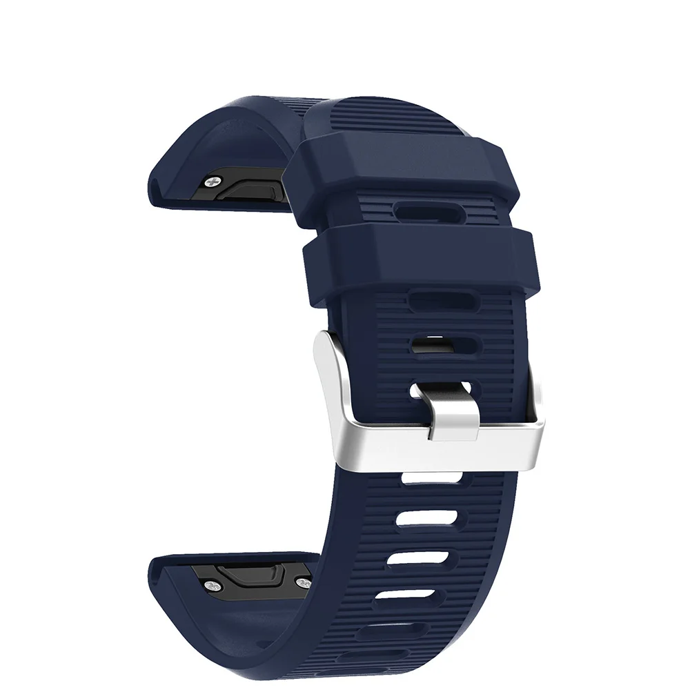 26 мм ремешок для часов Ремешок для Garmin Fenix 3 часы Quick Release силиконовый легкий ремешок для наручных часов Ремешок для Garmin Fenix 5 X/5X Plus - Цвет: Midnight blue